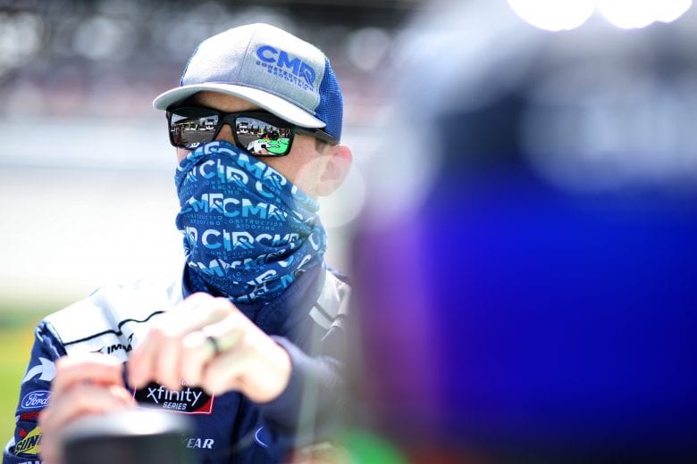 TALLADEGA, ALABAMA - APRIL 24: Ryan Sieg, driver of the #39 CMR Construction and Roofing Ford, waits on the grid prior to the NASCAR Xfinity Series Ag-Pro 300 at Talladega Superspeedway on April 24, 2021 in Talladega, Alabama. (Photo by Sean Gardner/Getty Images) | Getty Images