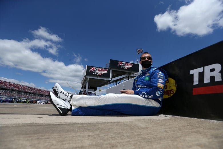 TALLADEGA, ALABAMA - APRIL 25: Ryan Preece, driver of the #37 Kroger/Reese's Chevrolet, waits on the grid prior to the NASCAR Cup Series GEICO 500 at Talladega Superspeedway on April 25, 2021 in Talladega, Alabama. (Photo by Sean Gardner/Getty Images) | Getty Images