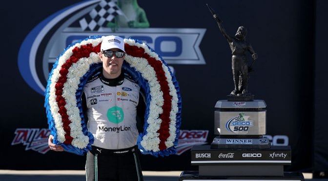 Featured Image for Brad Keselowski seals Talladega victory with last-lap pass in overtime