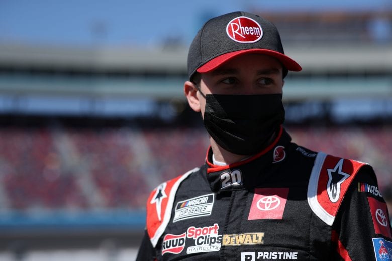 AVONDALE, ARIZONA - MARCH 14: Christopher Bell, driver of the #20 Rheem Toyota, waits on the grid prior to  the NASCAR Cup Series Instacart 500 at Phoenix Raceway on March 14, 2021 in Avondale, Arizona. (Photo by Sean Gardner/Getty Images) | Getty Images