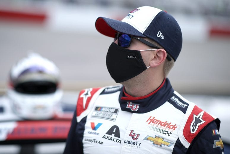 RICHMOND, VIRGINIA - APRIL 18: William Byron, driver of the #24 Liberty University Chevrolet, waits on the grid prior to the NASCAR Cup Series Toyota Owners 400 at Richmond Raceway on April 18, 2021 in Richmond, Virginia. (Photo by Sean Gardner/Getty Images) | Getty Images