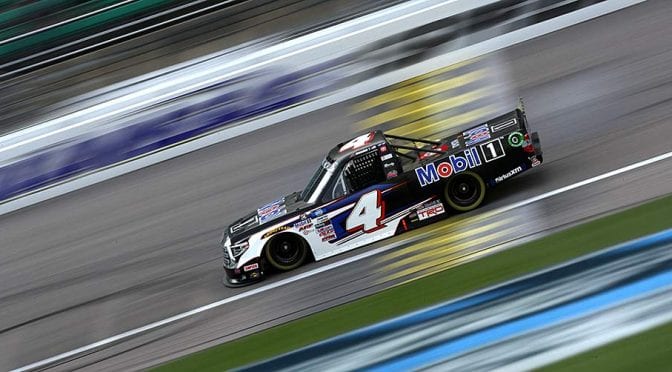 Featured image for John Hunter Nemechek rallies for Kansas top five, collects road crew bonus as points leader