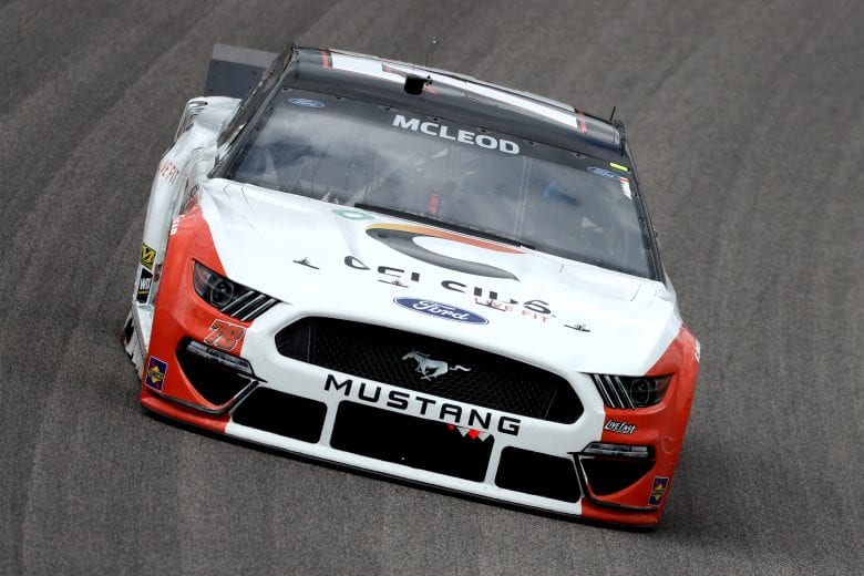 KANSAS CITY, KANSAS - MAY 02: BJ McLeod, driver of the #78 Celsius Ford, drives during the NASCAR Cup Series Buschy McBusch Race 400 at Kansas Speedway on May 02, 2021 in Kansas City, Kansas. (Photo by James Gilbert/Getty Images) | Getty Images