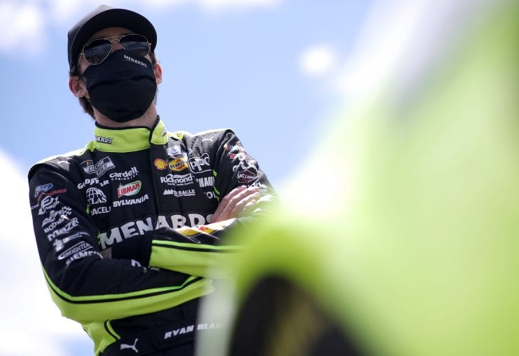 TALLADEGA, ALABAMA - APRIL 25: Ryan Blaney, driver of the #12 Menards/Sylvania Ford, waits on the grid prior to the NASCAR Cup Series GEICO 500 at Talladega Superspeedway on April 25, 2021 in Talladega, Alabama. (Photo by Sean Gardner/Getty Images) | Getty Images