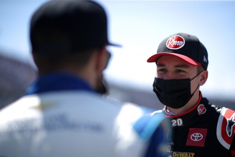 DARLINGTON, SOUTH CAROLINA - MAY 09: Christopher Bell, driver of the #20 Rheem Toyota, waits on the grid prior to the NASCAR Cup Series Goodyear 400 at Darlington Raceway on May 09, 2021 in Darlington, South Carolina. (Photo by Sean Gardner/Getty Images) | Getty Images