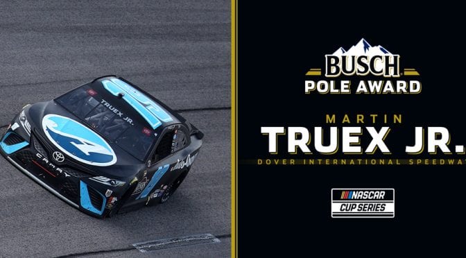 Featured Image for Martin Truex Jr. lands Busch Pole Award for Sunday’s Dover race