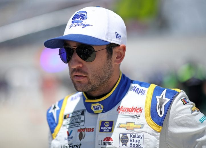 DOVER, DELAWARE - MAY 16: Chase Elliott, driver of the #9 NAPA Auto Parts Chevrolet, walks the grid during the NASCAR Cup Series Drydene 400 at Dover International Speedway on May 16, 2021 in Dover, Delaware. (Photo by Sean Gardner/Getty Images) | Getty Images