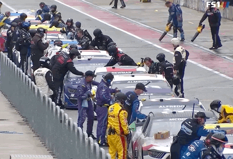 Everyone Cleaning Windshields