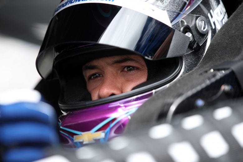 HAMPTON, GEORGIA - MARCH 21: Kyle Larson, driver of the #5 HendrickCars.com Chevrolet, sits in his car prior to the NASCAR Cup Series Folds of Honor QuikTrip 500 at Atlanta Motor Speedway on March 21, 2021 in Hampton, Georgia. (Photo by Sean Gardner/Getty Images) | Getty Images