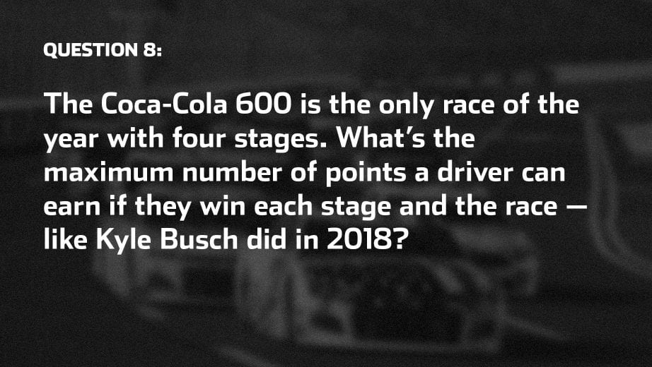 2021 May 30 Steveluvender Race Day Trivia Charlotte 16