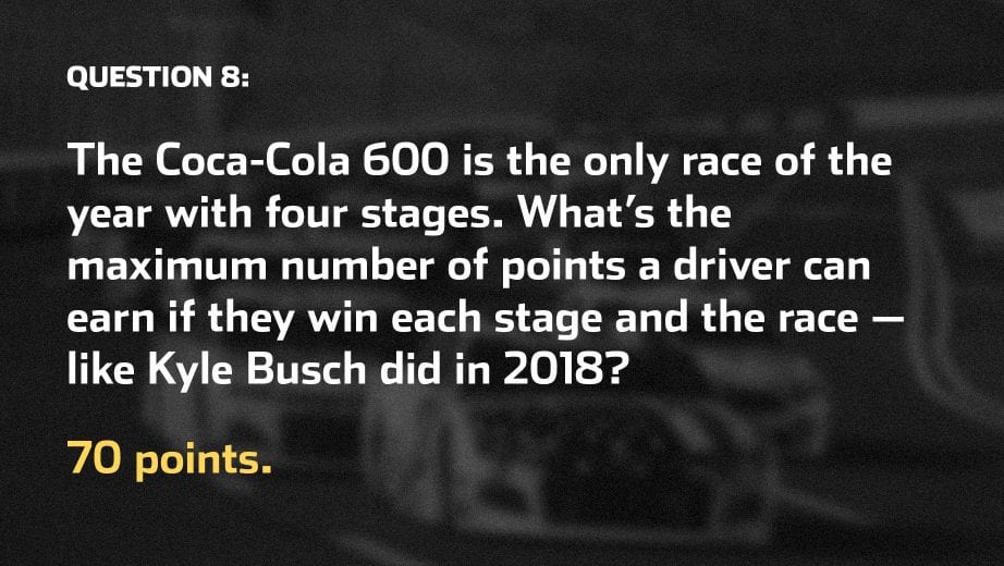 2021 May 30 Steveluvender Race Day Trivia Charlotte 17
