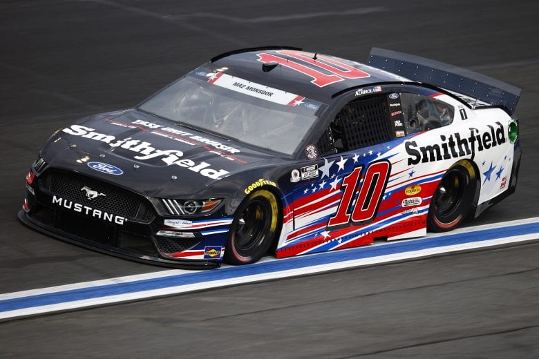 CONCORD, NORTH CAROLINA - MAY 28: Aric Almirola, driver of the #10 Smithfield Ford, drives during practice for the NASCAR Cup Series Coca-Cola 600 at Charlotte Motor Speedway on May 28, 2021 in Concord, North Carolina. (Photo by Jared C. Tilton/Getty Images) | Getty Images