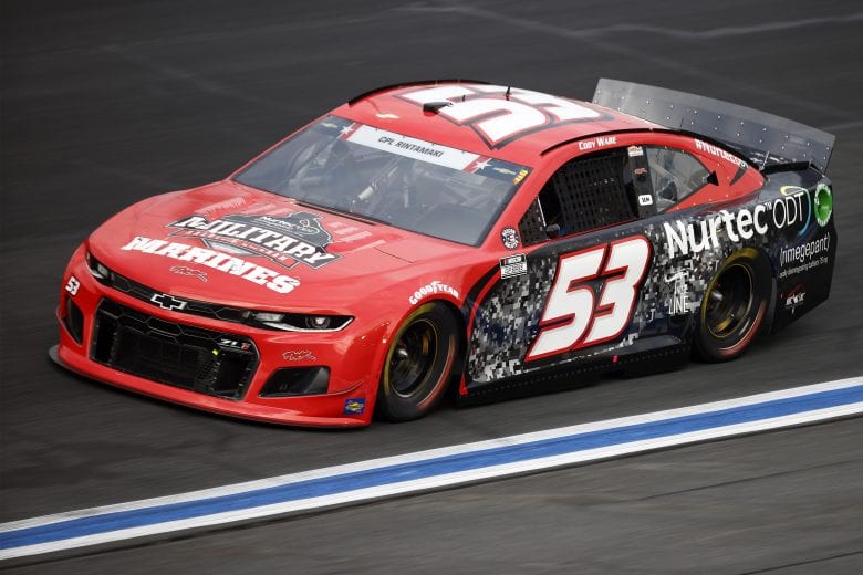 CONCORD, NORTH CAROLINA - MAY 28: Cody Ware, driver of the #53 US Marines Military Salutes Ford, drives during practice for the NASCAR Cup Series Coca-Cola 600 at Charlotte Motor Speedway on May 28, 2021 in Concord, North Carolina. (Photo by Jared C. Tilton/Getty Images) | Getty Images