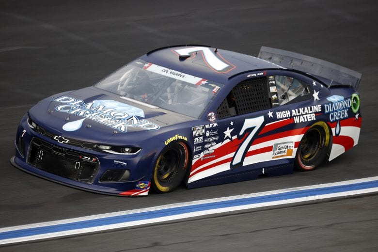 CONCORD, NORTH CAROLINA - MAY 28: Corey LaJoie, driver of the #7 Diamond Creek Water Chevrolet, drives during practice for the NASCAR Cup Series Coca-Cola 600 at Charlotte Motor Speedway on May 28, 2021 in Concord, North Carolina. (Photo by Jared C. Tilton/Getty Images) | Getty Images