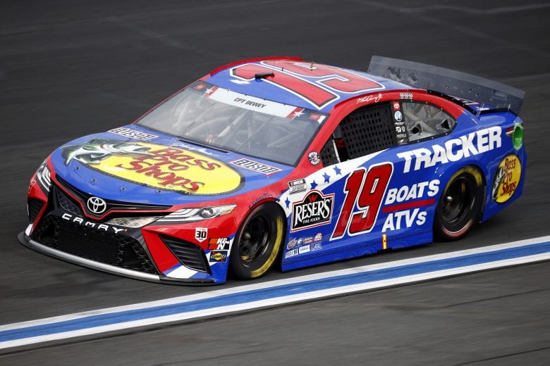 CONCORD, NORTH CAROLINA - MAY 28: Martin Truex Jr., driver of the #19 Bass Pro Shops Red White Blue Toyota, drives during practice for the NASCAR Cup Series Coca-Cola 600 at Charlotte Motor Speedway on May 28, 2021 in Concord, North Carolina. (Photo by Jared C. Tilton/Getty Images) | Getty Images