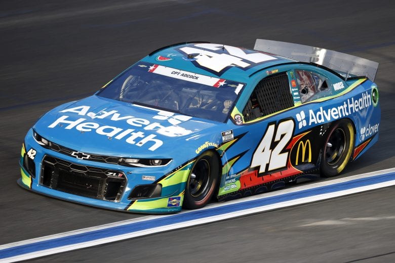 CONCORD, NORTH CAROLINA - MAY 28: Ross Chastain, driver of the #42 Advent Health Chevrolet, drives during practice for the NASCAR Cup Series Coca-Cola 600 at Charlotte Motor Speedway on May 28, 2021 in Concord, North Carolina. (Photo by Jared C. Tilton/Getty Images) | Getty Images