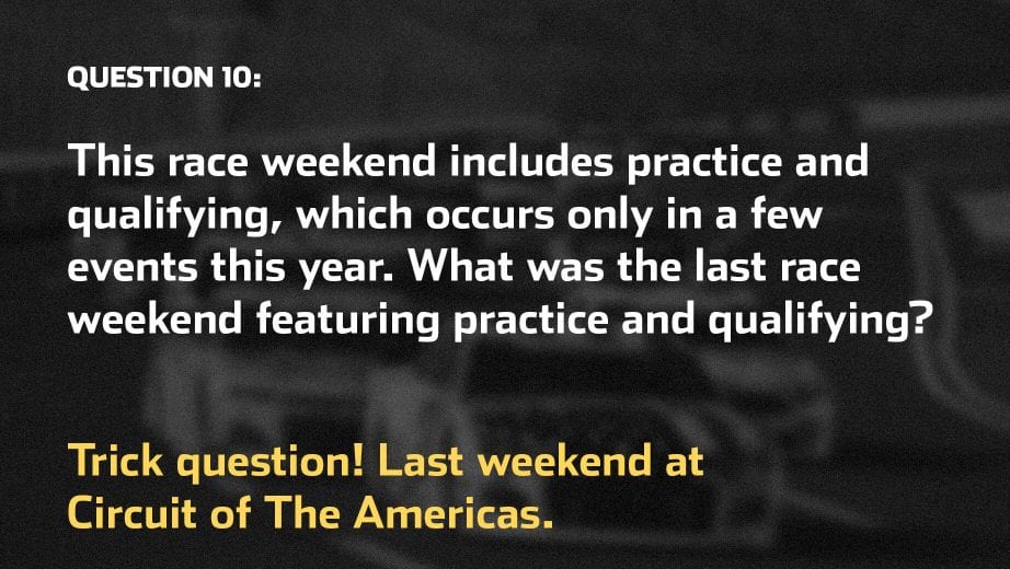 2021 May 30 Steveluvender Race Day Trivia Charlotte 21a