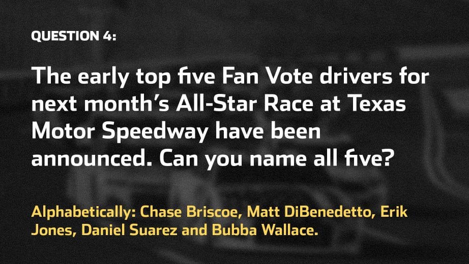 2021 May 30 Steveluvender Race Day Trivia Charlotte 9a
