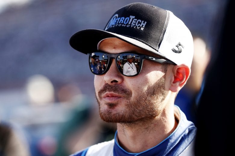 CONCORD, NORTH CAROLINA - MAY 30: Kyle Larson, driver of the #5 Metro Tech Chevrolet, waits on the grid prior to the NASCAR Cup Series Coca-Cola 600 at Charlotte Motor Speedway on May 30, 2021 in Concord, North Carolina. (Photo by Maddie Meyer/Getty Images) | Getty Images