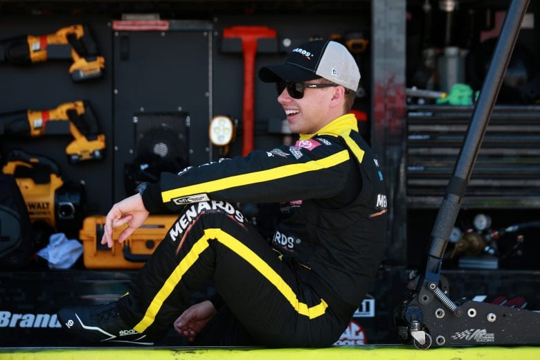 LEXINGTON, OHIO - JUNE 05: Brandon Jones, driver of the #19 Menards/Swiffer Toyota, waits on the grid prior to the NASCAR Xfinity Series B&L Transport 170 at Mid-Ohio Sports Car Course on June 05, 2021 in Lexington, Ohio. (Photo by Sean Gardner/Getty Images) | Getty Images