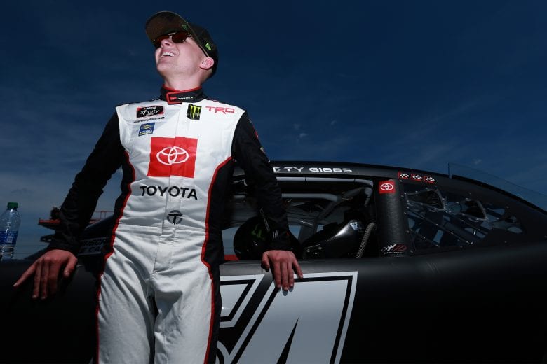 LEXINGTON, OHIO - JUNE 05: Ty Gibbs, driver of the #54 Joe Gibbs Racing Toyota, waits on the grid prior to the NASCAR Xfinity Series B&L Transport 170 at Mid-Ohio Sports Car Course on June 05, 2021 in Lexington, Ohio. (Photo by Sean Gardner/Getty Images) | Getty Images