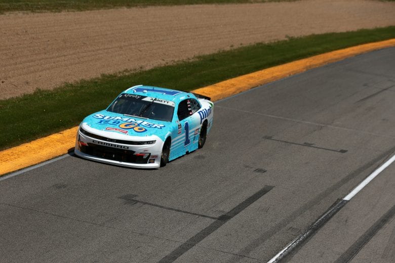 LEXINGTON, OHIO - JUNE 05: Michael Annett, driver of the #1 Pilot Flying J Summer is a Go Chevrolet, drives during the NASCAR Xfinity Series B&L Transport 170 at Mid-Ohio Sports Car Course on June 05, 2021 in Lexington, Ohio. (Photo by Sean Gardner/Getty Images) | Getty Images