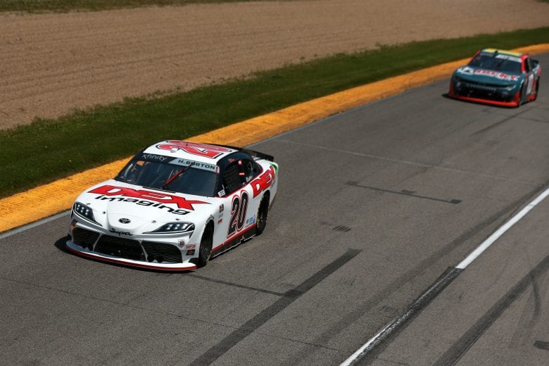 LEXINGTON, OHIO - JUNE 05: Harrison Burton, driver of the #20 DEX Imaging Toyota, drives during the NASCAR Xfinity Series B&L Transport 170 at Mid-Ohio Sports Car Course on June 05, 2021 in Lexington, Ohio. (Photo by Sean Gardner/Getty Images) | Getty Images