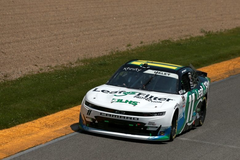 LEXINGTON, OHIO - JUNE 05: Justin Haley, driver of the #11 LeafFilter Gutter Protection Chevrolet, drives during the NASCAR Xfinity Series B&L Transport 170 at Mid-Ohio Sports Car Course on June 05, 2021 in Lexington, Ohio. (Photo by Sean Gardner/Getty Images) | Getty Images
