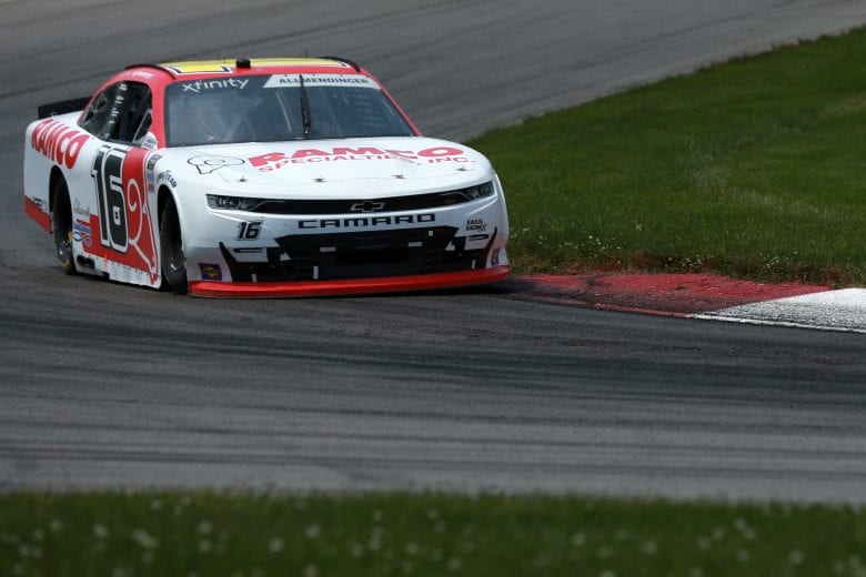 LEXINGTON, OHIO - JUNE 05: AJ Allmendinger, driver of the #16 RAMCO Specialties Inc Chevrolet, drives during the NASCAR Xfinity Series B&L Transport 170 at Mid-Ohio Sports Car Course on June 05, 2021 in Lexington, Ohio. (Photo by Sean Gardner/Getty Images) | Getty Images
