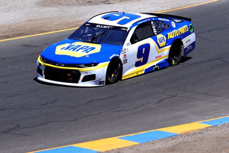 SONOMA, CALIFORNIA - JUNE 06: Chase Elliott, driver of the #9 NAPA Auto Parts Chevrolet, drives during the NASCAR Cup Series Toyota/Save Mart 350 at Sonoma Raceway on June 06, 2021 in Sonoma, California. (Photo by Carmen Mandato/Getty Images) | Getty Images