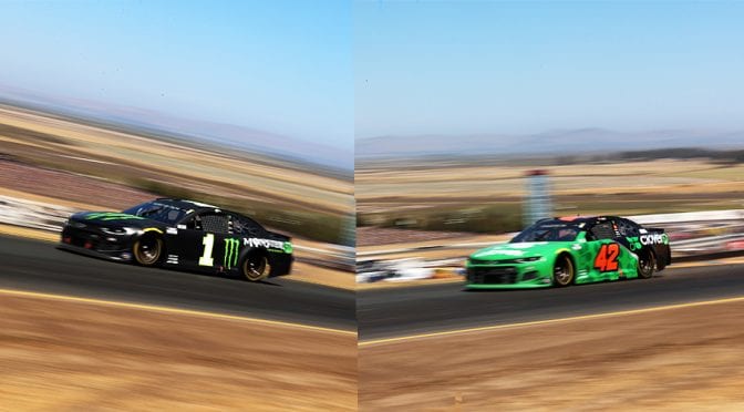 Featured image for Ross Chastain, Kurt Busch place Chip Ganassi Racing in top 10 at Sonoma