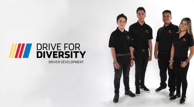 2021 NASCAR Drive for Diversity Youth Driver Development Team prepares for the start of the Summer Shootout
