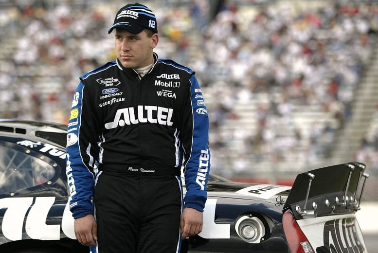8 Mar 2002:  Ryan Newman, driver of the #12 Alltel Ford Taurus, reacts after Bill Elliott takes the pole from Newman for Sunday's Nascar Winston Cup MBNA 500 at Atlanta Motor Speedway in Hampton, Georgia.  Digital Image.