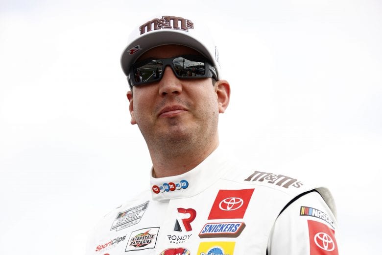 CONCORD, NORTH CAROLINA - MAY 29: Kyle Busch, driver of the #18 M&M's Red White & Blue Toyota, waits on the grid during qualifying for the NASCAR Cup Series Coca-Cola 600 at Charlotte Motor Speedway on May 29, 2021 in Concord, North Carolina. (Photo by Jared C. Tilton/Getty Images) | Getty Images