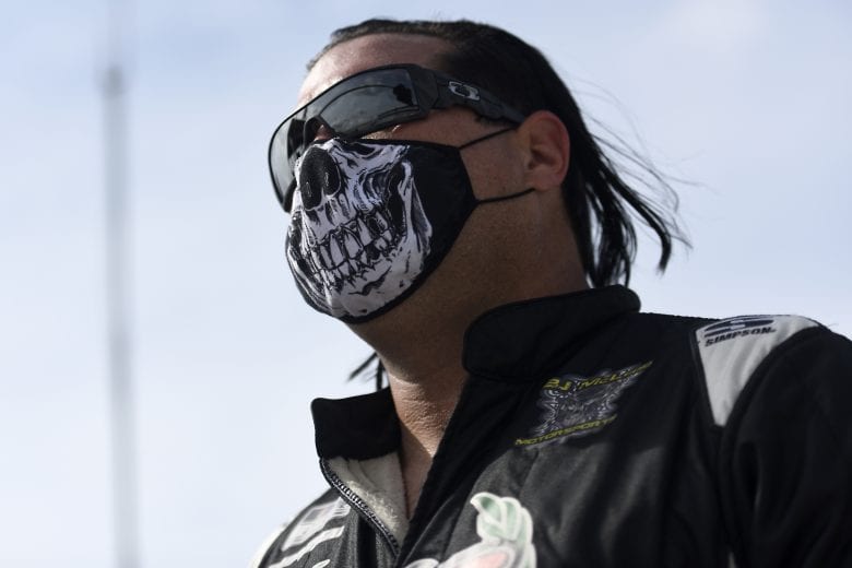 DOVER, DELAWARE - AUGUST 22: BJ McLeod, driver of the #78 Chevrolet, walks the grid prior to the NASCAR Cup Series Drydene 311 at Dover International Speedway on August 22, 2020 in Dover, Delaware. (Photo by Jared C. Tilton/Getty Images) | Getty Images