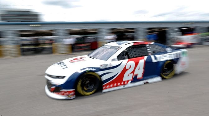 Byron, Larson lead practice as Cup Series makes first laps at Nashville Superspeedway