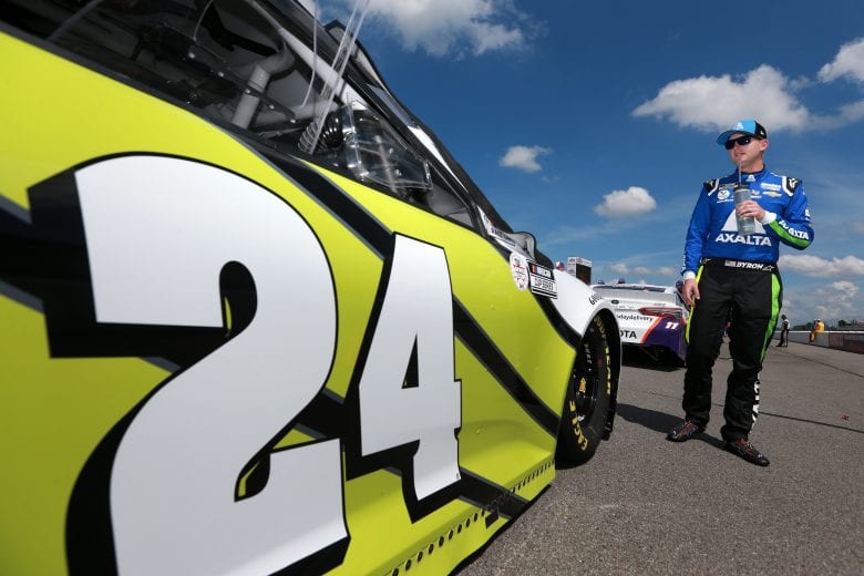 LONG POND, PENNSYLVANIA - JUNE 27: William Byron, driver of the #24 Axalta Color of the Year Chevrolet, waits on the grid prior to the NASCAR Cup Series Explore the Pocono Mountains 350 at Pocono Raceway on June 27, 2021 in Long Pond, Pennsylvania. (Photo by Sean Gardner/Getty Images) | Getty Images