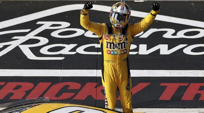Kyle Busch overcomes balky transmission for dramatic victory at Pocono