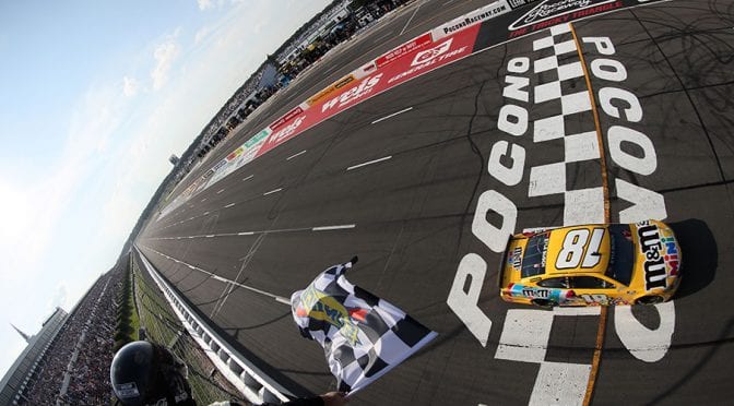 Kyle Busch rallies from shifter issue, stretches fuel for Pocono victory