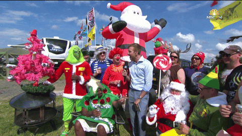 Christmas People Camper Infield Fans