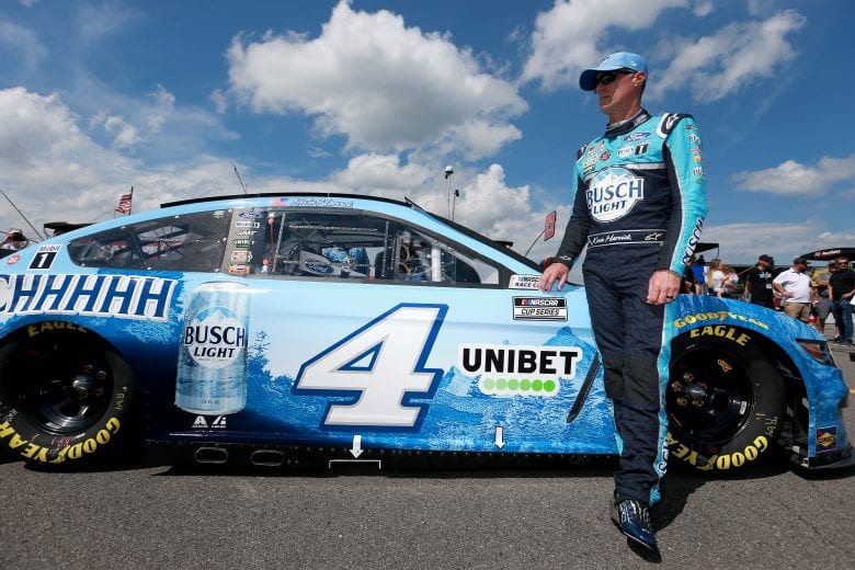 LONG POND, PENNSYLVANIA - JUNE 27: Kevin Harvick, driver of the #4 Busch Light Ford, waits on the grid prior to the NASCAR Cup Series Explore the Pocono Mountains 350 at Pocono Raceway on June 27, 2021 in Long Pond, Pennsylvania. (Photo by Sean Gardner/Getty Images) | Getty Images