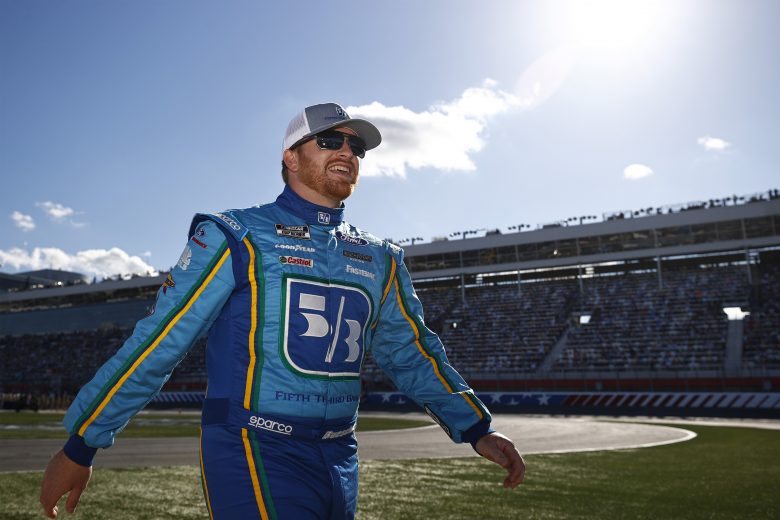 CONCORD, NORTH CAROLINA - MAY 30: Chris Buescher, driver of the #17 Fifth Thrid Bank Ford, walks the grid prior to the NASCAR Cup Series Coca-Cola 600 at Charlotte Motor Speedway on May 30, 2021 in Concord, North Carolina. (Photo by Jared C. Tilton/Getty Images) | Getty Images