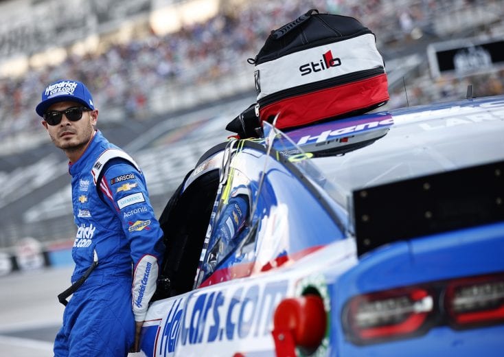 FORT WORTH, TEXAS - JUNE 13: Kyle Larson, driver of the #5 HendrickCars.com Chevrolet, waits on the grid prior to the NASCAR All-Star Race at Texas Motor Speedway on June 13, 2021 in Fort Worth, Texas. (Photo by Jared C. Tilton/Getty Images) | Getty Images