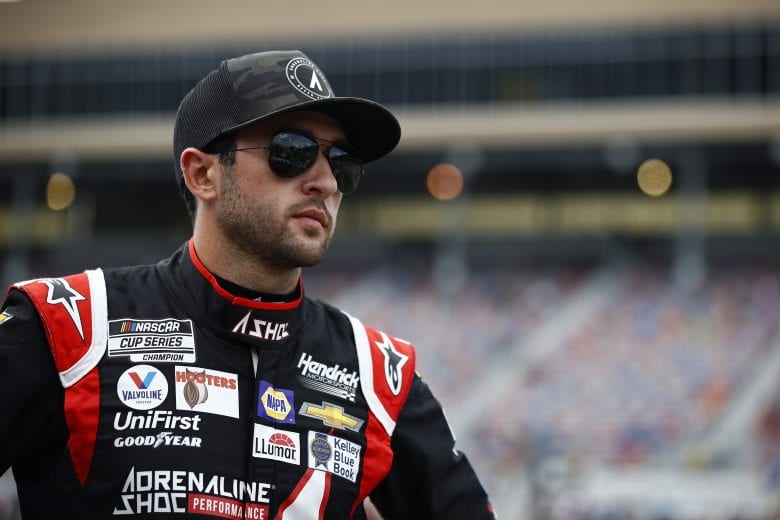 HAMPTON, GEORGIA - JULY 11: Chase Elliott, driver of the #9 Adrenaline Shoc Chevrolet, waits on the grid prior to the NASCAR Cup Series Quaker State 400 presented by Walmart at Atlanta Motor Speedway on July 11, 2021 in Hampton, Georgia. (Photo by Jared C. Tilton/Getty Images) | Getty Images