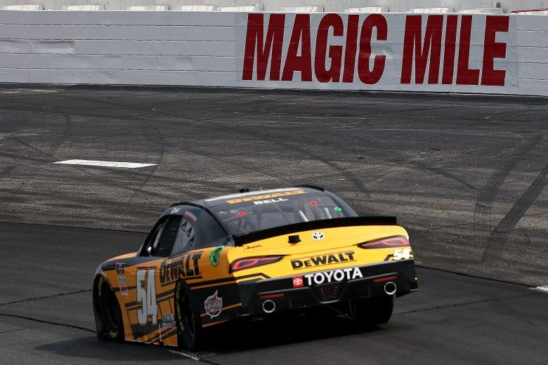 LOUDON, NEW HAMPSHIRE - JULY 17: Christopher Bell, driver of the #54 DEWALT Toyota, drives during the NASCAR Xfinity Series Ambetter Get Vaccinated 200 at New Hampshire Motor Speedway on July 17, 2021 in Loudon, New Hampshire. (Photo by James Gilbert/Getty Images) | Getty Images