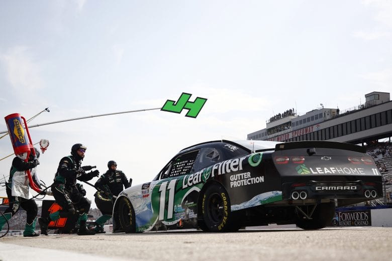 LOUDON, NEW HAMPSHIRE - JULY 17: Justin Haley, driver of the #11 LeafFilter Gutter Protection Chevrolet, pits during the NASCAR Xfinity Series Ambetter Get Vaccinated 200 at New Hampshire Motor Speedway on July 17, 2021 in Loudon, New Hampshire. (Photo by Jared C. Tilton/Getty Images) | Getty Images