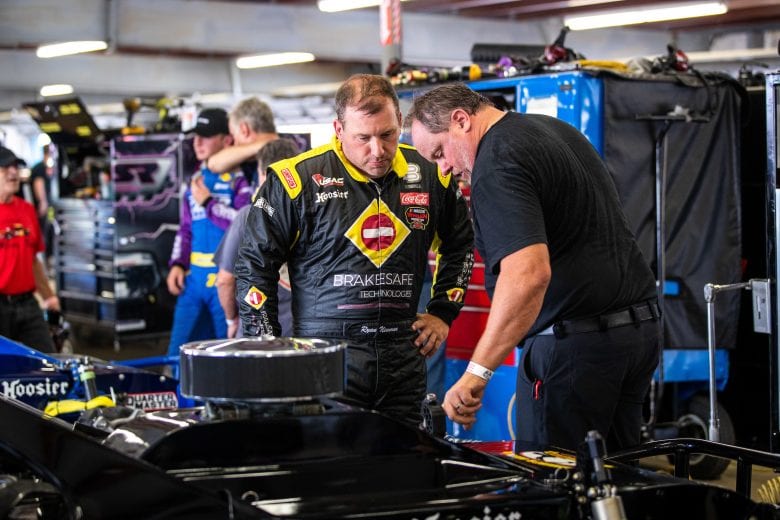 Ryan Newman, driver of the #51 Brake Safe/Curb Records Chevrolet, during the Whelen 100 for the NASCAR Whelen Modified Series at New Hampshire Motor Speedway in Loudon, New Hampshire on July 17, 2021. (Paul Rutherford/NASCAR)