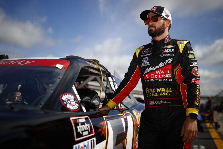 CONCORD, NORTH CAROLINA - MAY 29: Jeremy Clements, driver of the #51 Fire Wall Signs Absolute Wall Chevrolet, waits on the grid during qualifying for the NASCAR Xfinity Series Alsco Uniforms 300 at Charlotte Motor Speedway on May 29, 2021 in Concord, North Carolina. (Photo by Jared C. Tilton/Getty Images) | Getty Images
