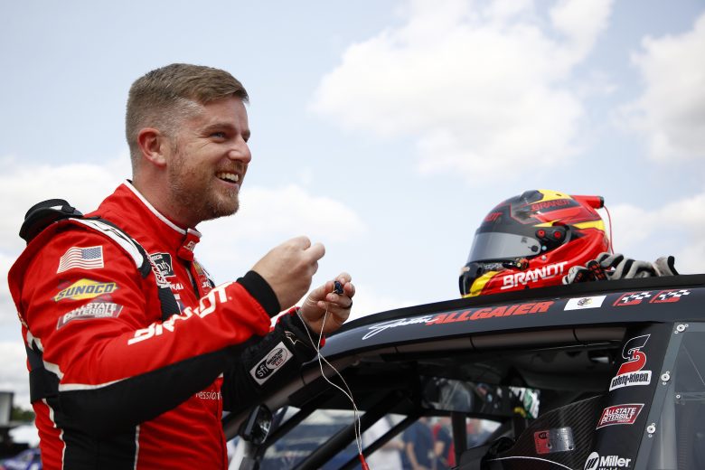 ELKHART LAKE, WISCONSIN - JULY 02: Justin Allgaier, driver of the #7 BRANDT Chevrolet, prepares practice for the NASCAR Xfinity Series Henry 180 at Road America on July 02, 2021 in Elkhart Lake, Wisconsin. (Photo by Jared C. Tilton/Getty Images) | Getty Images