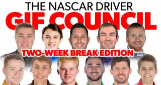 @nascarcasm GIF Council: What drivers are doing during break